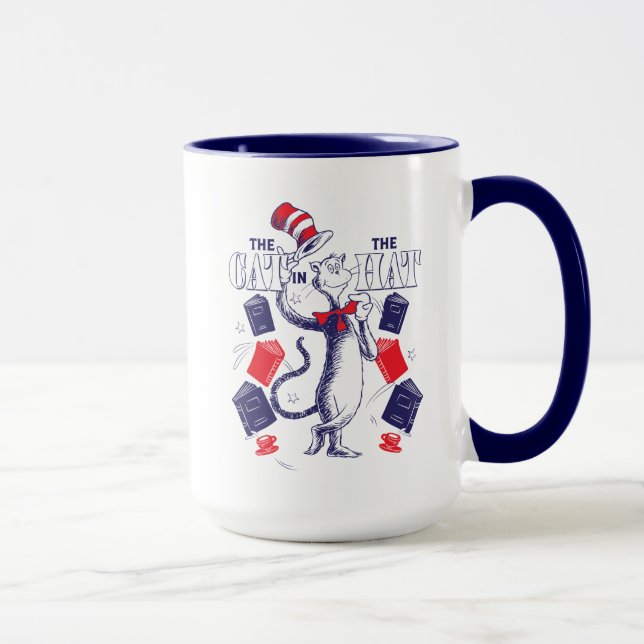 Cat In the Hat | Reading Books Mug (Right)