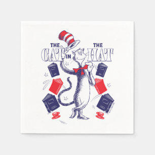 Cat In the Hat   Reading Books Napkin