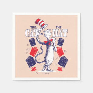 Cat In the Hat   Reading Books Napkin