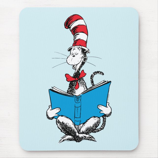 Cat in the Hat Reading Mouse Mat (Front)