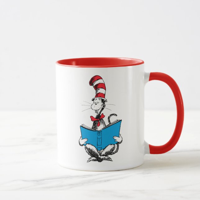 Cat in the Hat Reading Mug (Right)