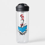 Cat in the Hat Reading Water Bottle<br><div class="desc">This classic Dr. Seuss graphic features Cat in the Hat reading a book.</div>
