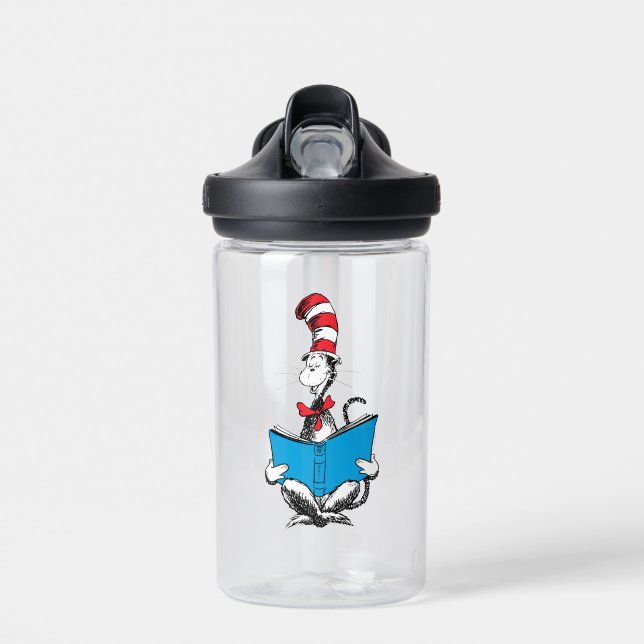 Cat in the Hat Reading Water Bottle (Front)