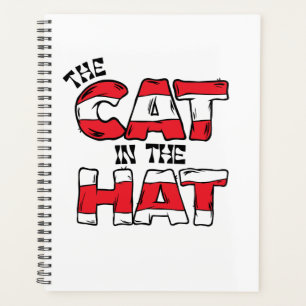 Cat In the Hat   Red & White Striped Text Planner