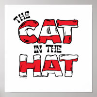 Cat In the Hat | Red & White Striped Text