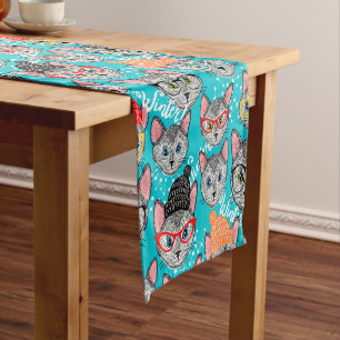 Cat in the hat short table runner