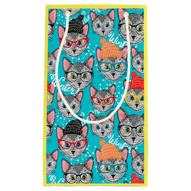 Cat in the hat small gift bag (Front)