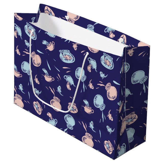 Cat In The Hat | The Fish Pattern Large Gift Bag (Front Angled)