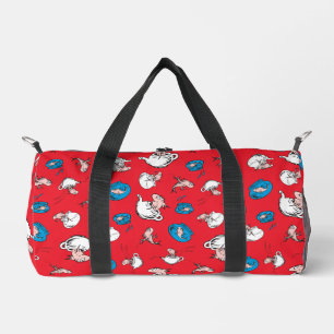 Cat In The Hat   The Fish Red Pattern Duffle Bag