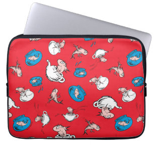 Cat In The Hat   The Fish Red Pattern Laptop Sleeve
