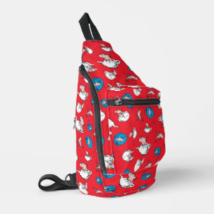 Cat In The Hat   The Fish Red Pattern Sling Bag