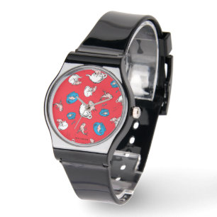 Cat In The Hat   The Fish Red Pattern Watch