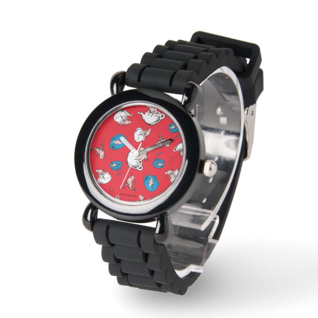 Cat In The Hat | The Fish Red Pattern Watch (Angle)