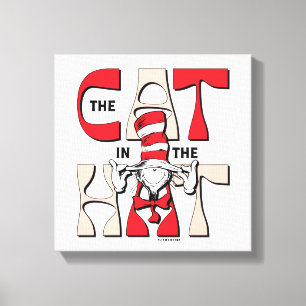 Cat In the Hat   The Silly Cat In The Hat Canvas Print