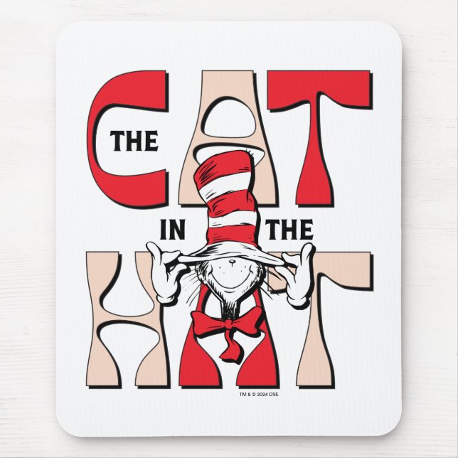 Cat In the Hat | The Silly Cat In The Hat Mouse Mat (Front)