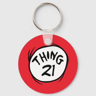 Cat in the Hat Thing 1 Thing 2 - Custom Thing 2 Key Ring