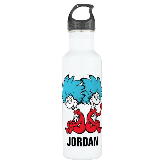 Cat in the Hat Thing One & Thing Two 710 Ml Water Bottle (Front)