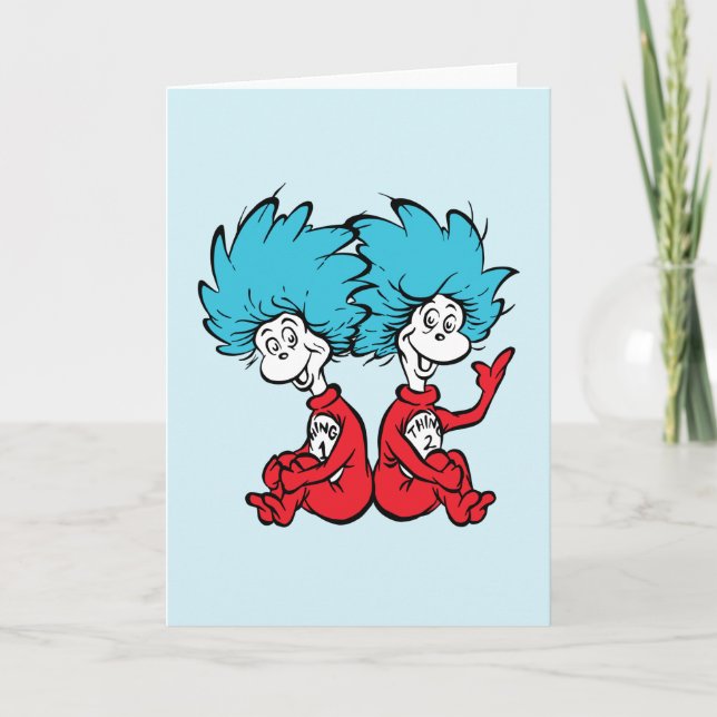 Cat in the Hat Thing One & Thing Two Card (Front)