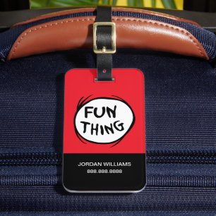 Cat in the Hat   Thing One Thing Two - Fun Thing Luggage Tag