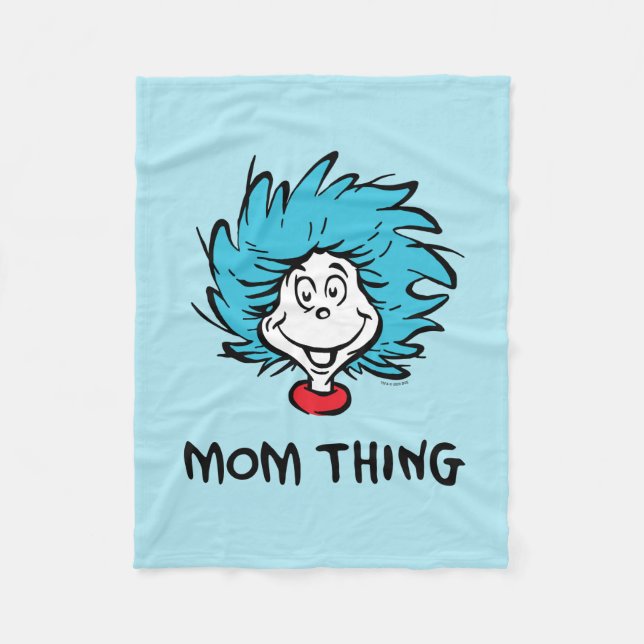 Cat in the Hat | Thing One Thing Two - Mum Thing Fleece Blanket (Front)