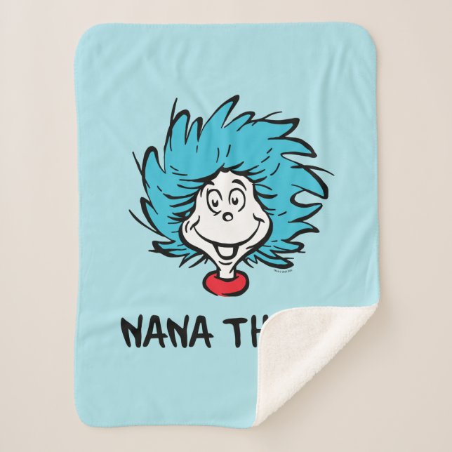Cat in the Hat | Thing One Thing Two - Nana Thing Sherpa Blanket (Front)