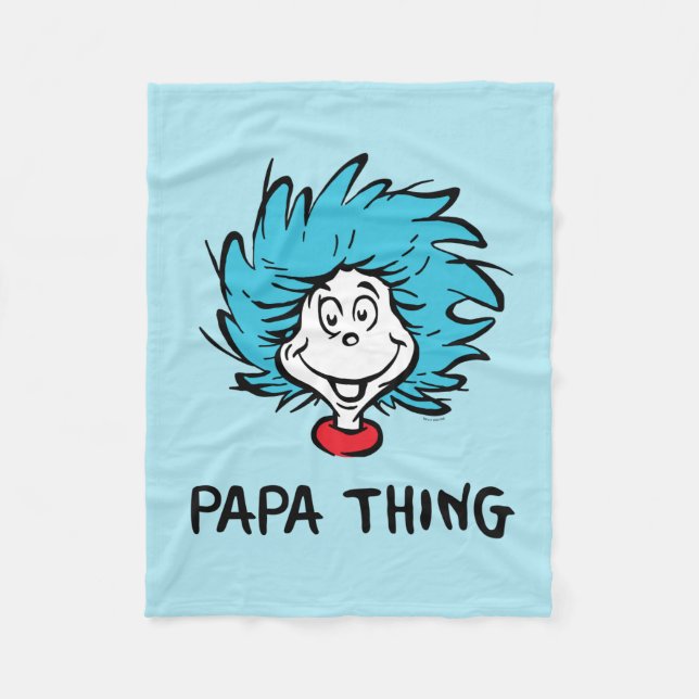 Cat in the Hat | Thing One Thing Two - Papa Thing Fleece Blanket (Front)