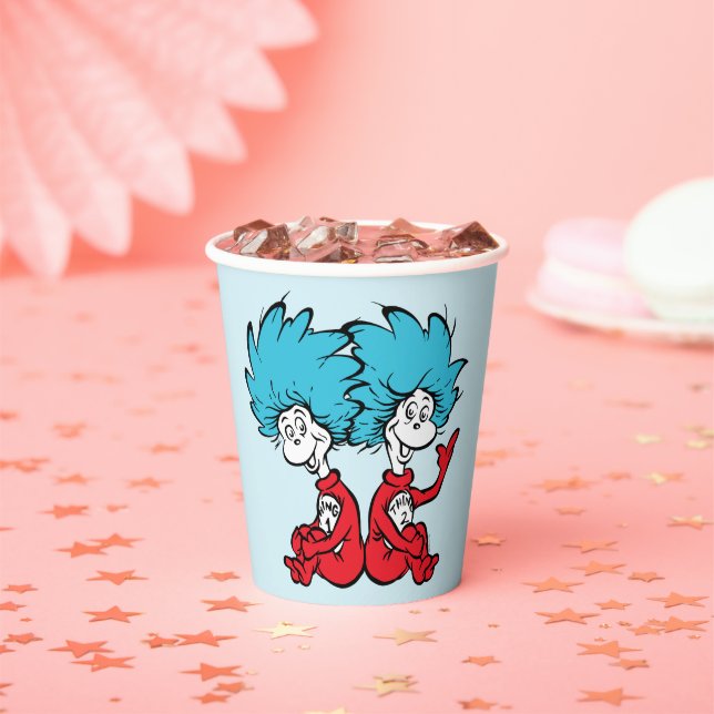 Cat in the Hat Thing One & Thing Two Paper Cups (Insitu)