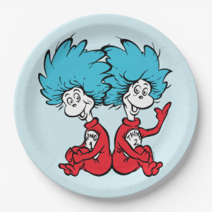 Cat in the Hat Thing One & Thing Two Paper Plate