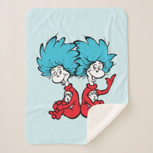 Cat in the Hat Thing One & Thing Two Sherpa Blanket