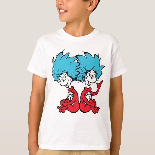 Cat in the Hat Thing One & Thing Two T-Shirt (Front)