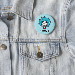 Cat in the Hat   Thing One Thing Two - Thing One 6 Cm Round Badge