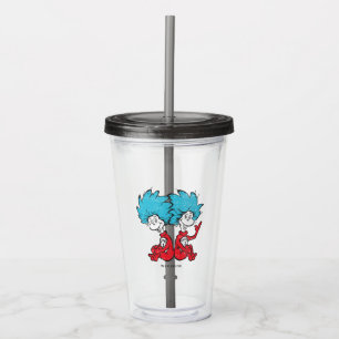 Cat in the Hat Thing One & Thing Two Vintage Acrylic Tumbler