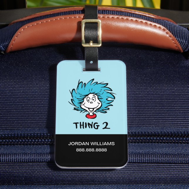 Cat in the Hat | Thing Two Luggage Tag (Front Insitu 2)
