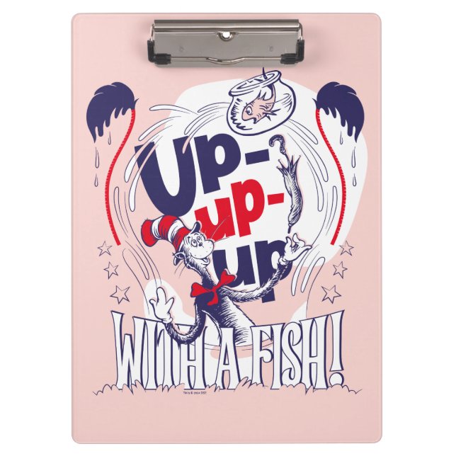 Cat In the Hat | Up-Up-Up With A Fish Clipboard (Front)
