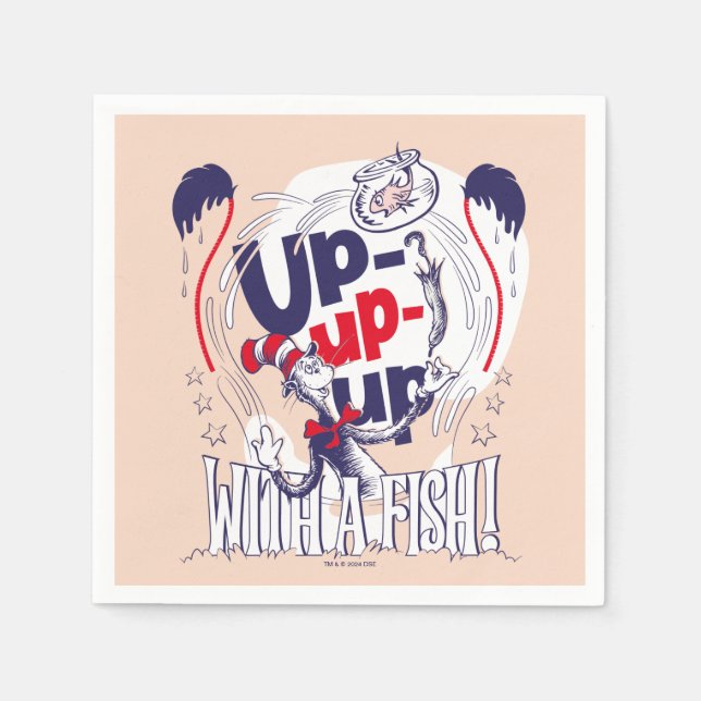 Cat In the Hat | Up-Up-Up With A Fish Napkin (Front)