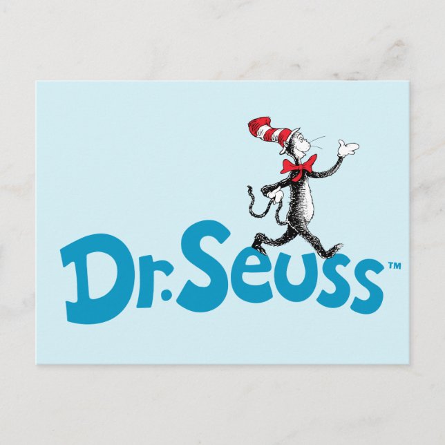 Cat in the Hat Vintage Logo Postcard (Front)