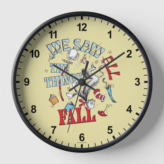 Cat In the Hat | We Saw All the Things Fall Clock (Front)