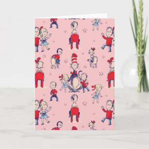 Cat In The Hat   With Kids Pattern Card