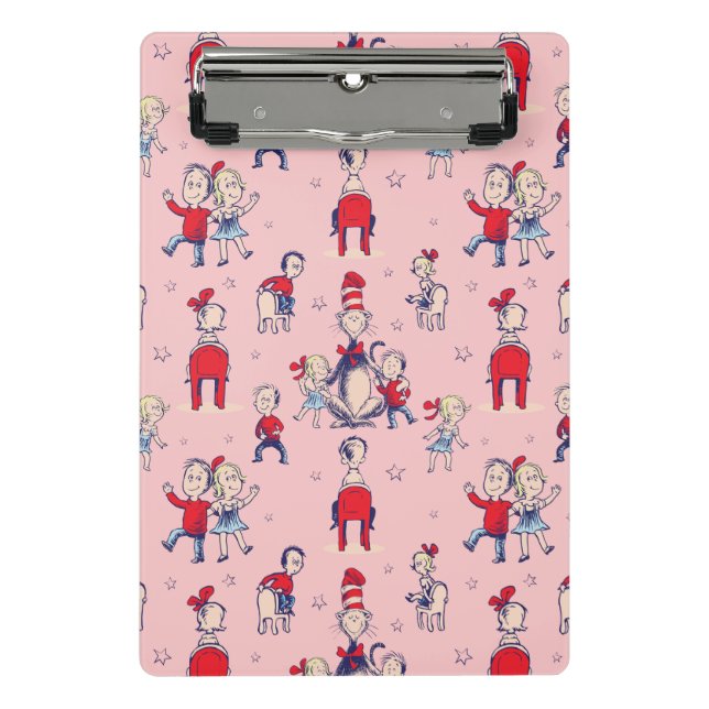 Cat In The Hat | With Kids Pattern Mini Clipboard (Front)