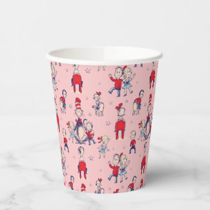 Cat In The Hat   With Kids Pattern Paper Cups