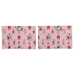 Cat In The Hat   With Kids Pattern Pillowcase