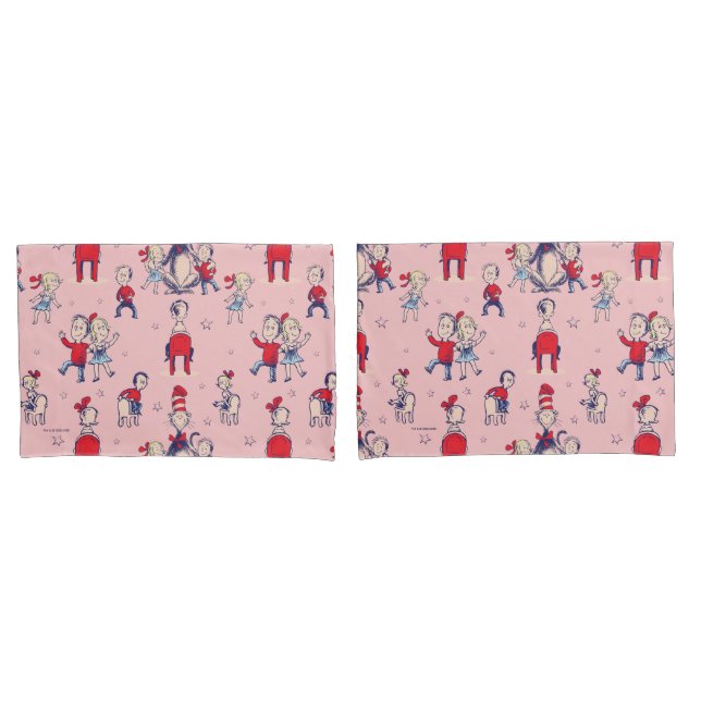 Cat In The Hat | With Kids Pattern Pillowcase (Front-Set)