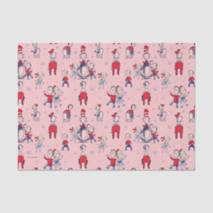 Cat In The Hat With Kids Pattern Tissue Paper