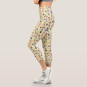 Cat In The Hat   Yellow Pattern Capri Leggings