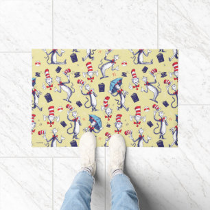 Cat In The Hat Yellow Pattern Doormat