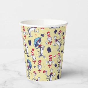 Cat In The Hat   Yellow Pattern Paper Cups