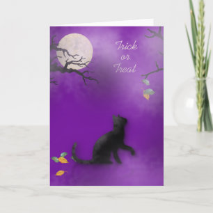 Cat in the Mist Halloween Card