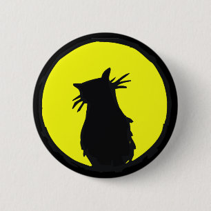 Cat in the Moon 6 Cm Round Badge