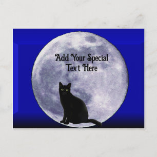 Cat in the Moon_ Postcard