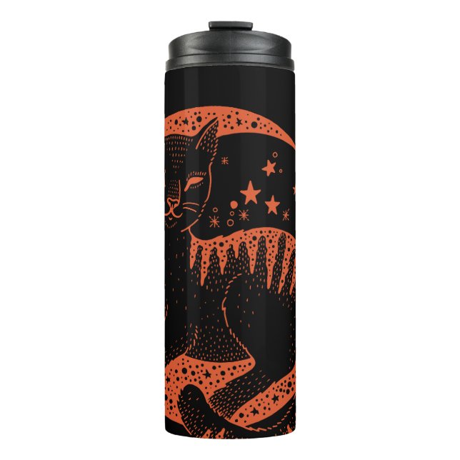 Cat in the moon  thermal tumbler (Front)